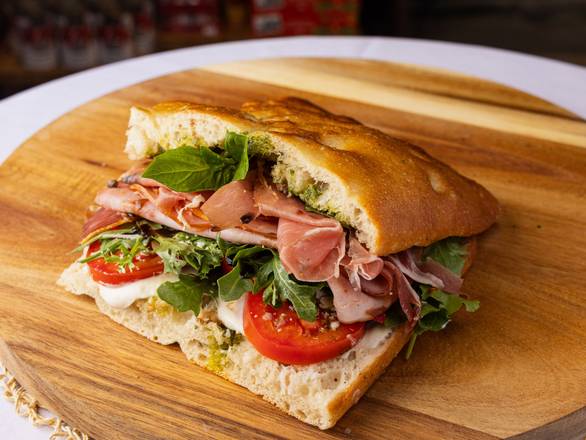 Suprima sandwich - Italian Ham & Prosciutto on fresh Focabari bread