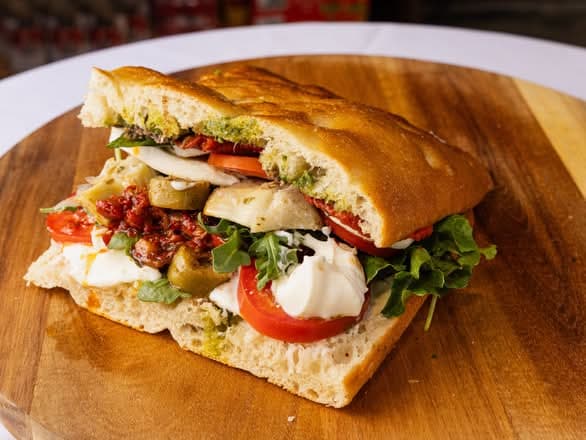 Formaggio (Vegetarian) sandwich on Focabari bread