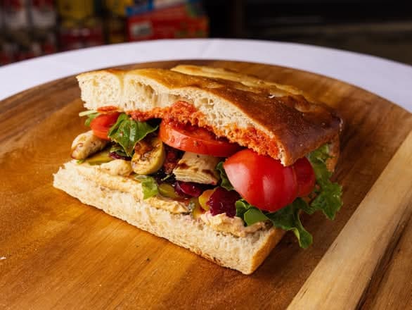 Manzo (Roast Beef) sandwich on Focabari bread